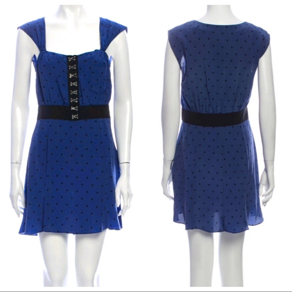 Vena Cava Purple Polkadot Silk Dress